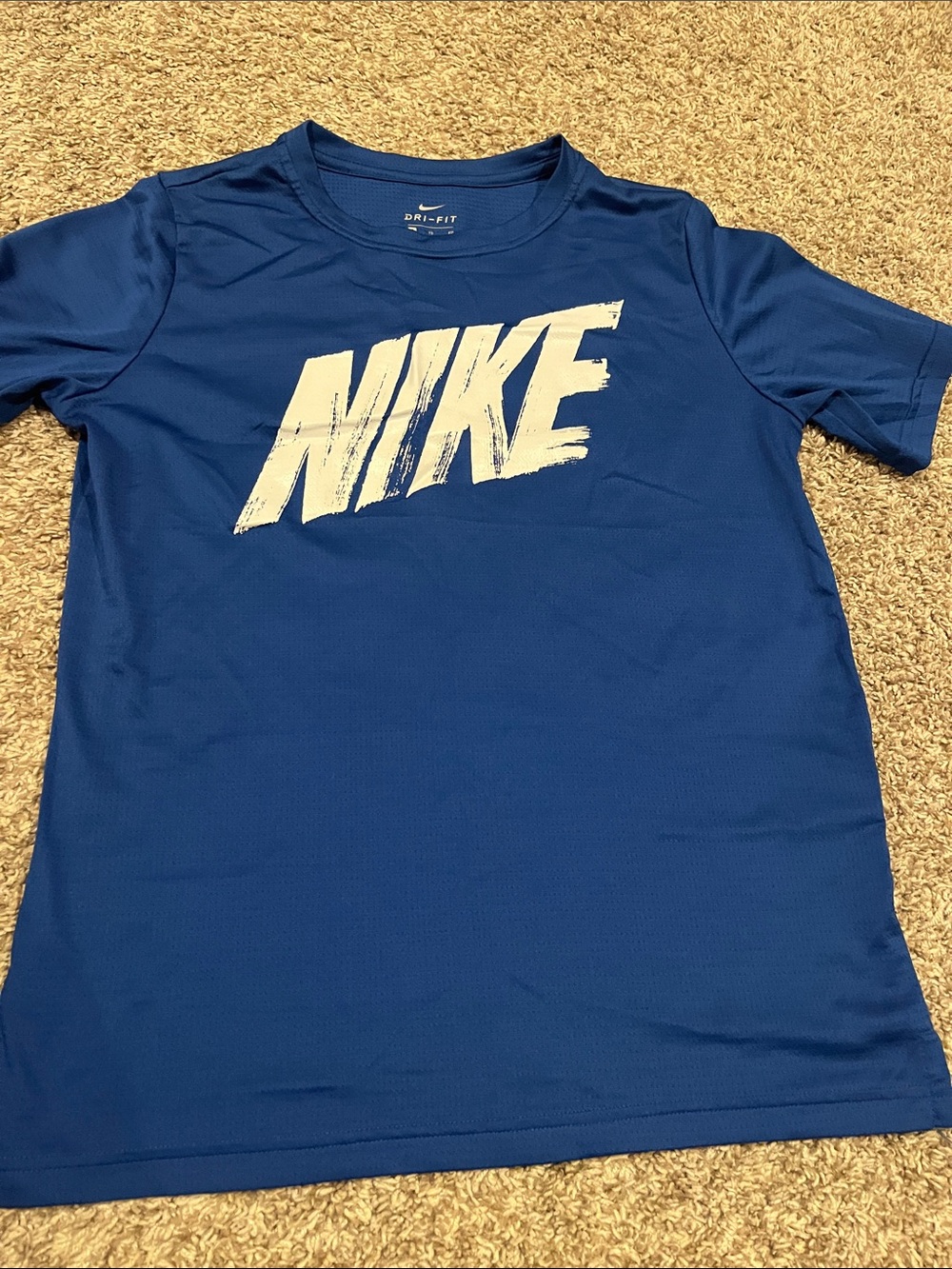 Nike Royal Blue Short-Sleeve Tee with White Logo